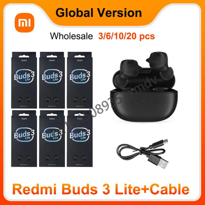 Auriculares Xiaomi Redmi Buds 3 Lite - Paquete de 3/6/10/20 Unidades Con cable USB