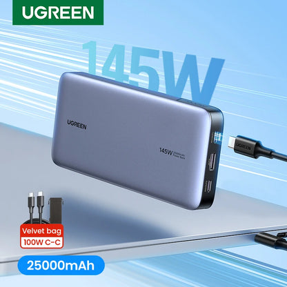 UGREEN Batería Externa 140W 25000mAh Carga Rápida PD para Portátil Xiaomi 13