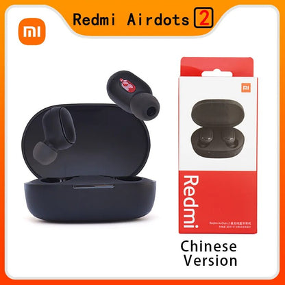 Oferta al por Mayor: 10 Auriculares Xiaomi Redmi Airdots 2 / S  (Negro y Blanco)  TWS Bluetooth con Bajos Estéreo, Micrófono y Manos Libres +10 CABLES USB