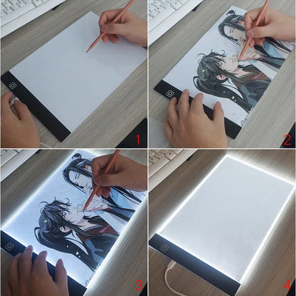 Tablero Creativo para Niños: Dibujo, Calco y Diversión con LED