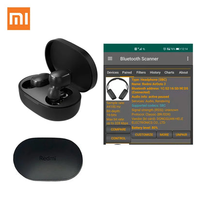 Oferta al por Mayor: 10 Auriculares Xiaomi Redmi Airdots 2 / S  (Negro y Blanco)  TWS Bluetooth con Bajos Estéreo, Micrófono y Manos Libres +10 CABLES USB