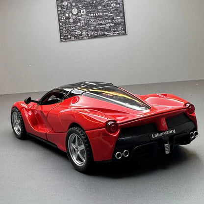 Modelo a Escala 1:32 de Ferrari LaFerrari de Aleación, Réplica de Coche de Juguete con Sonido y Luz - Regalo Ideal para Niños