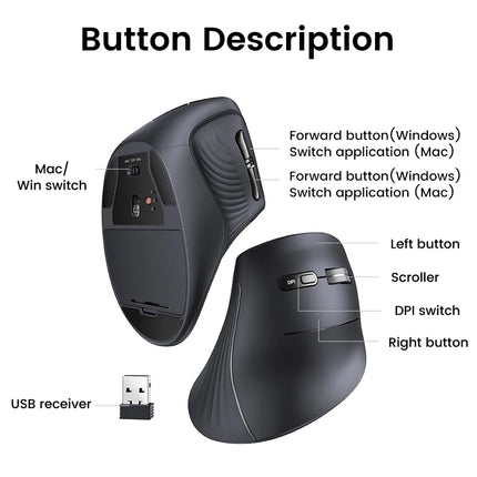 UGREEN Ergo Mouse: El Ratón Vertical que Cuida tu Mano y Potencia tu Ritmo