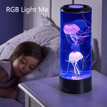 Lámpara LED de Medusas Cambiantes de Color - Recargable por USB,