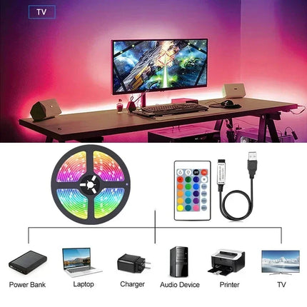 Tira LED RGB 5050 Bluetooth – Iluminación Decorativa con Control por APP