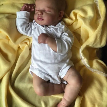 LouLou: Hermosa muñeca Reborn de 50cm. Cuerpo de tela y vinil, hecha a mano. ¡Regalo perfecto!