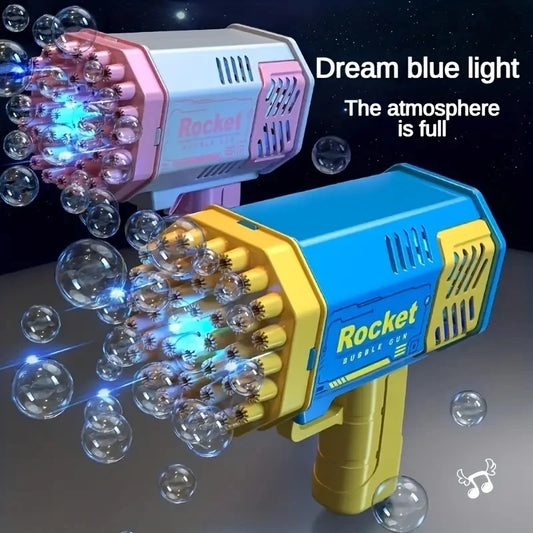 Máquina lanza burbujas espacial luminosa de 40 agujeros - Diversión espumosa gigante para niños