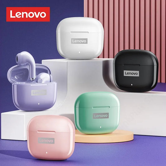 Lenovo LP40 Pro: Auriculares Inalámbricos Bluetooth 5.0 Deportivos Impermeables con Micrófono y Control Táctil TWS