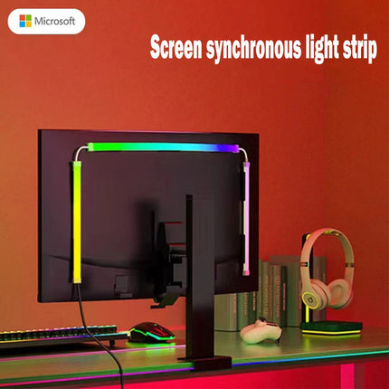 Luces LED de Tira RGB con Sincronización de Pantalla para PC, Ambiente Inteligente en TV, DIY de Color de Ensueño para Fiesta, Juegos y Decoración de Temporadas como Ramadán