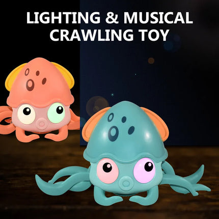 Juguete de Cangrejo y Pulpo con Inducción para Niños - Mascotas Electrónicas, Juguetes Musicales, Juguete Educativo en Movimiento para Niños Pequeños, Regalo de Navidad