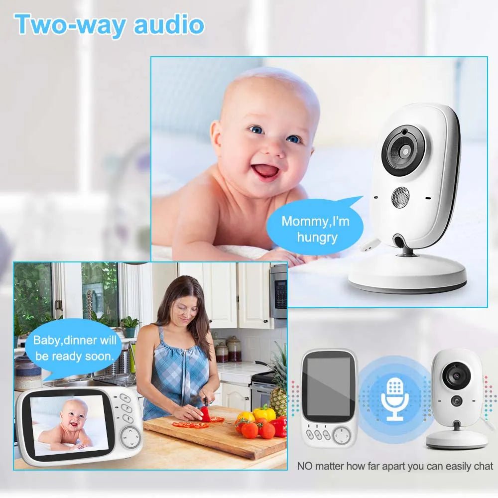 Monitor de Bebé VB603: Audio Bidireccional, Visión Nocturna y Pantalla de Temperatura