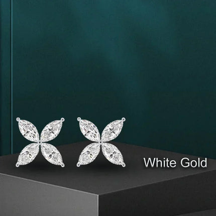 Butterfly Moissanite Jewelry Set Plata ley 925