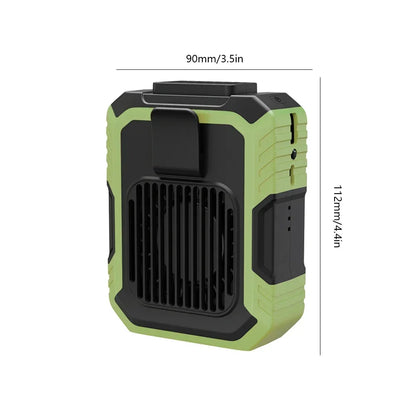 Ventilador de Cintura Portátil 3 Velocidades - Batería 4000mAh, USB Recargable