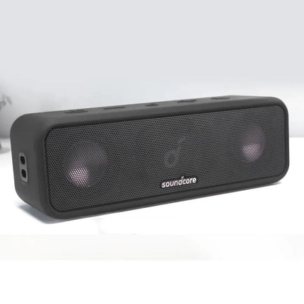 Parlante Anker Soundcore 3: Altavoz Bluetooth Portátil con Sonido Estéreo de 16W, 24 Horas de Reproducción, Altavoces con Diafragmas de Titanio Puro