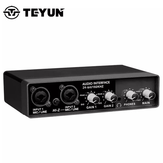 Mezcladora Profesional TEYUN Q-24 Q-22 Q-12 para Grabación en Vivo de Guitarra Eléctrica y Estudio de Canto