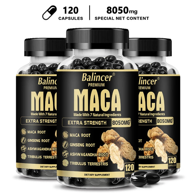 Balincer Maca + Ginseng 8050mg – Energía, Masa Muscular y Vitalidad