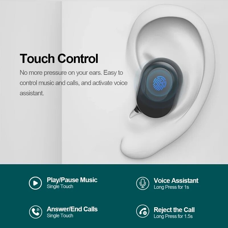 Audífonos Lenovo XT91: Auriculares Bluetooth TWS para Gaming con Pantalla de Batería y Control Táctil (5/10 Piezas)