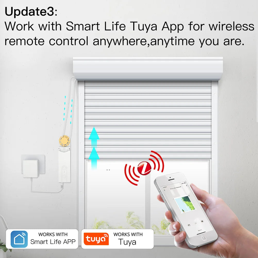 Control de voz para persianas enrollables motorizadas DIY con ZigBee, integradas con Tuya Smart Life APP y compatibles con Alexa y Google Home