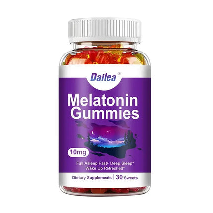 Melatonina 10 mg de gomitas para adultos (60 gomitas) - Gomitas para dormir y dormir profundo de máxima resistencia - Sin gluten, sin OGM, vegetarianas