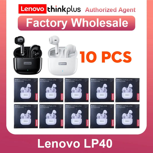 Lenovo LP40 TWS  Bluetooth Con micrófono / 10 Unidades