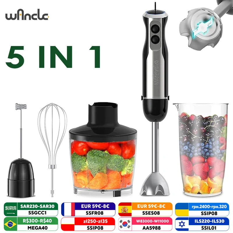 Batidora de Mano Eléctrica Wancle de 1000W en 1: Potente