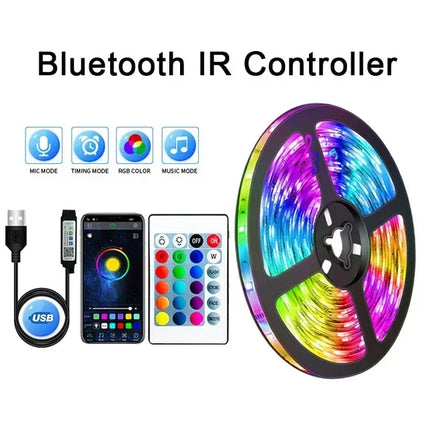 Tira LED RGB 5050 Bluetooth – Iluminación Decorativa con Control por APP