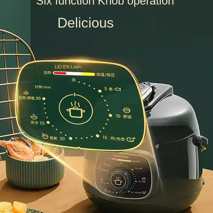 Olla eléctrica multifunción pequeña para el hogar: Olla arrocera y olla a presión completamente automática
