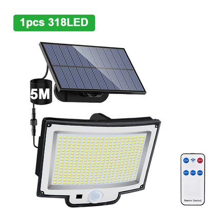 Luz Solar LED 328/348: Súper Brillante, Sensor de Movimiento y Resistente al Agua IP65