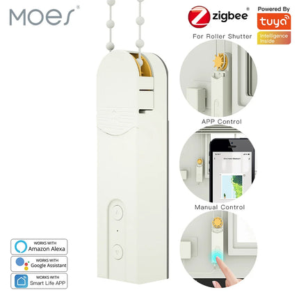 Control de voz para persianas enrollables motorizadas DIY con ZigBee, integradas con Tuya Smart Life APP y compatibles con Alexa y Google Home