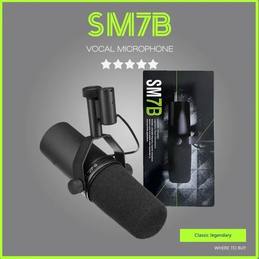 Micrófono Profesional SM7B USB/XLR para Estudio y Escenario.