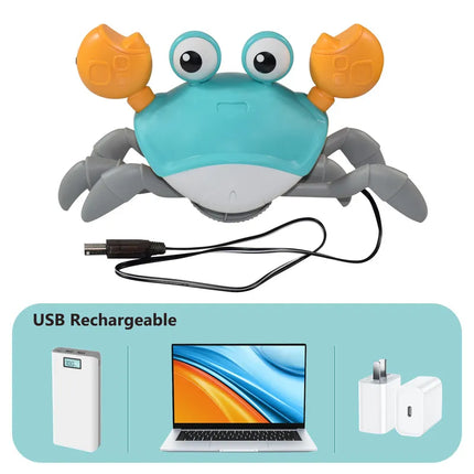 Juguete de Cangrejo y Pulpo con Inducción para Niños - Mascotas Electrónicas, Juguetes Musicales, Juguete Educativo en Movimiento para Niños Pequeños, Regalo de Navidad