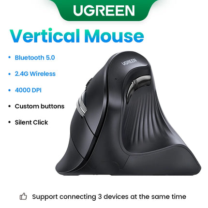UGREEN Ergo Mouse: El Ratón Vertical que Cuida tu Mano y Potencia tu Ritmo