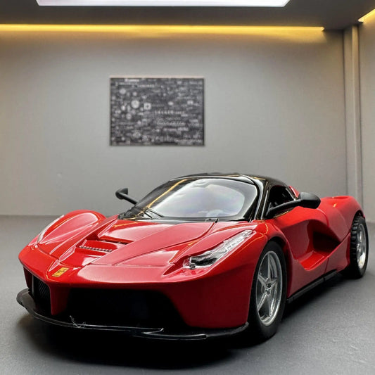 Modelo a Escala 1:32 de Ferrari LaFerrari de Aleación, Réplica de Coche de Juguete con Sonido y Luz - Regalo Ideal para Niños