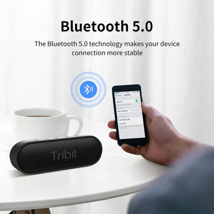 Altavoz Portátil Tribit XSound Go: Resistente al Agua IPX7, Mejor Bajo, 24 Horas de Reproducción para Fiestas y Camping