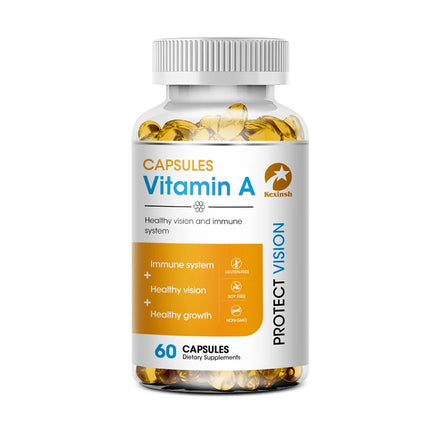 Kexinsh Vitamina A – Cápsulas de Aceite de Hígado de Pescado para Visión, Inmunidad y Salud de la Piel