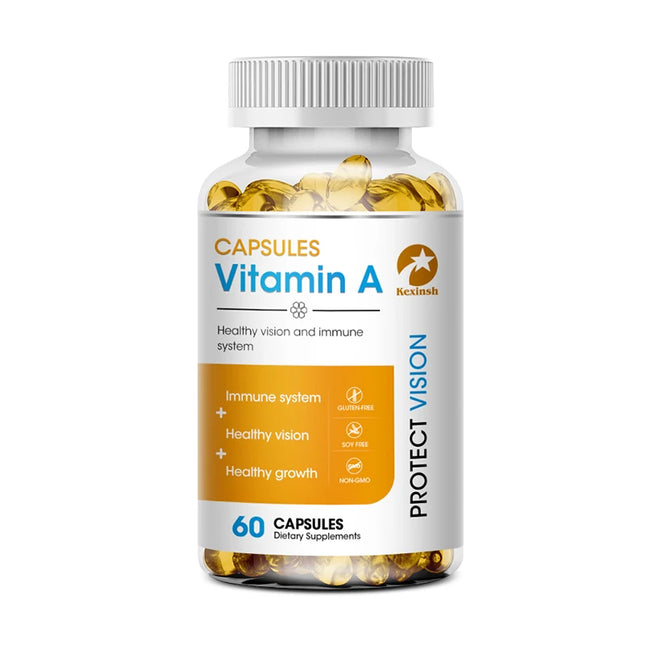 Kexinsh Vitamina A – Cápsulas de Aceite de Hígado de Pescado para Visión, Inmunidad y Salud de la Piel