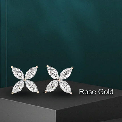 Butterfly Moissanite Jewelry Set Plata ley 925