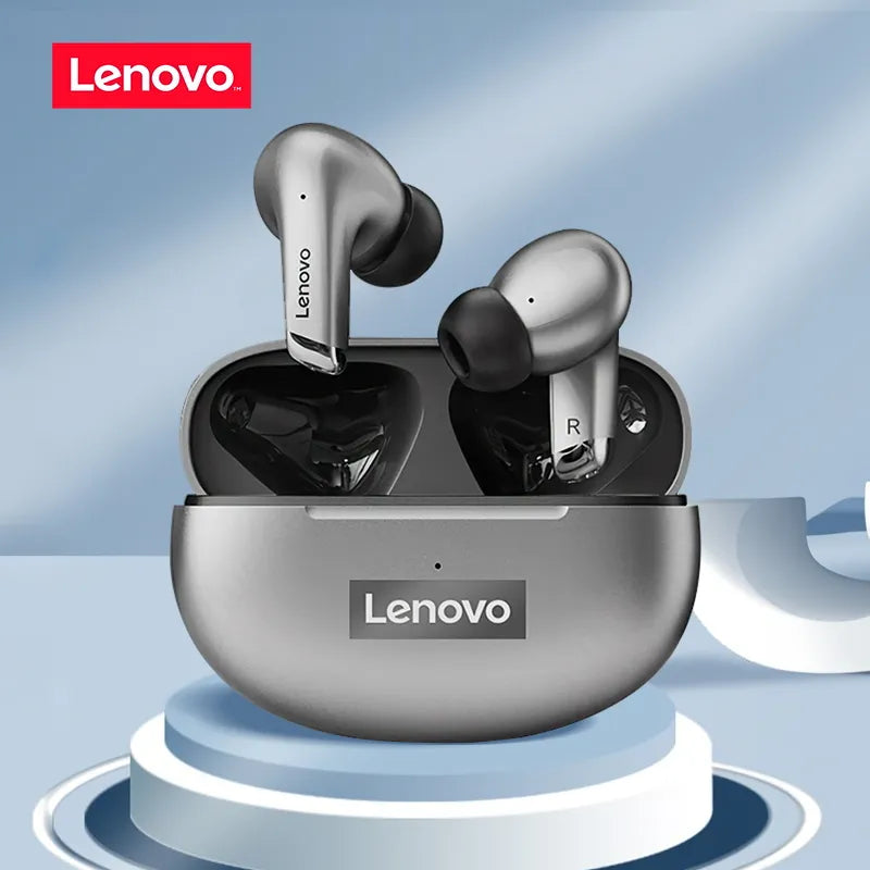 Audífonos Inalámbricos Lenovo Lp5 Bluetooth 5.0 Gris IMPERMEABLES
