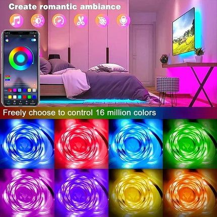 Tira LED RGB 5050 Bluetooth – Iluminación Decorativa con Control por APP