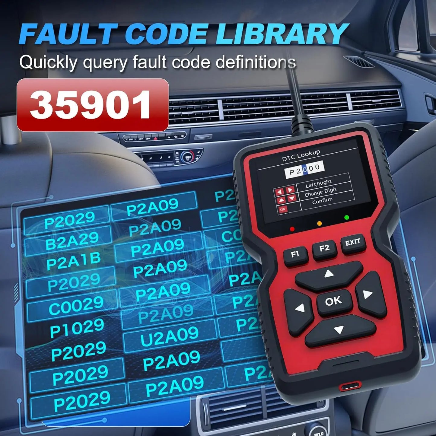 ESCANER V519: Herramienta de diagnóstico de fallas automotrices con soporte para nueve protocolos OBD II/EOBD