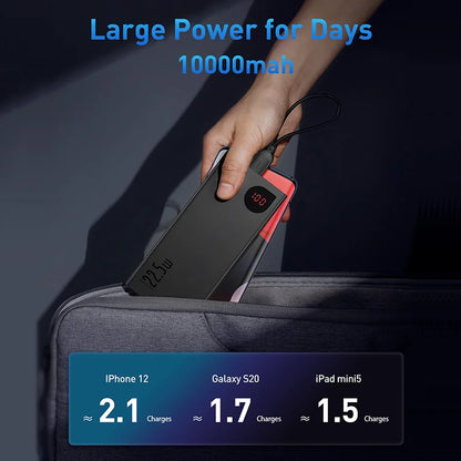 Baseus Power Bank 10000mAh con Carga Rápida PD 22.5W