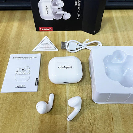 Lenovo LP40 TWS  Bluetooth Con micrófono / 10 Unidades