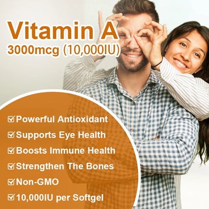 Kexinsh Vitamina A – Cápsulas de Aceite de Hígado de Pescado para Visión, Inmunidad y Salud de la Piel