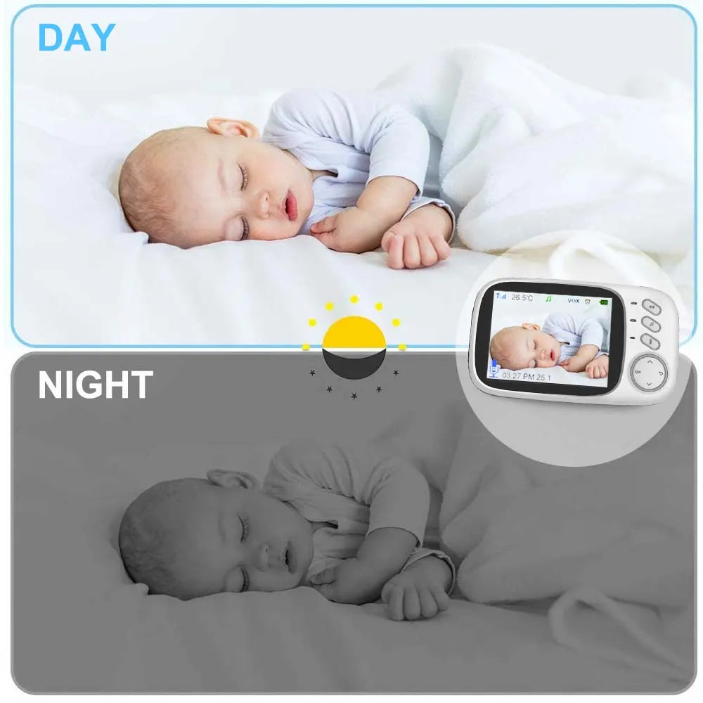 Monitor de Bebé VB603: Audio Bidireccional, Visión Nocturna y Pantalla de Temperatura
