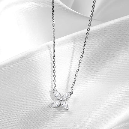 Butterfly Moissanite Jewelry Set Plata ley 925