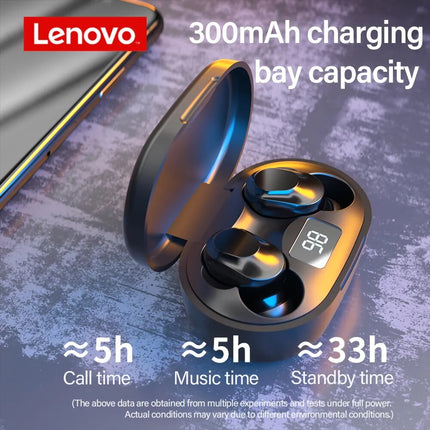 Audífonos Lenovo XT91: Auriculares Bluetooth TWS para Gaming con Pantalla de Batería y Control Táctil (5/10 Piezas)
