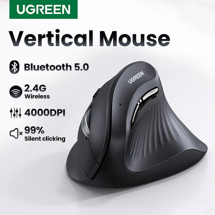 UGREEN Ergo Mouse: El Ratón Vertical que Cuida tu Mano y Potencia tu Ritmo
