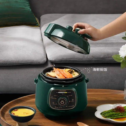 Olla eléctrica multifunción pequeña para el hogar: Olla arrocera y olla a presión completamente automática