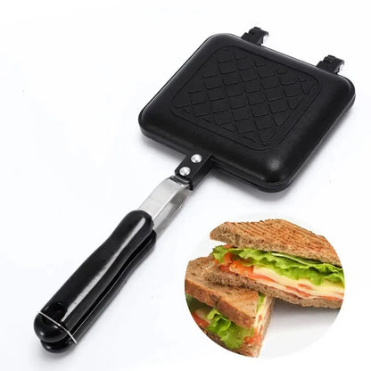 Máquina para Sándwiches Antiadherente: Tostadora de Pan, Gofres, Panqueques, Parrilla, Horno, Molde y Sarténv