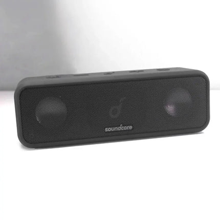 Parlante Anker Soundcore 3: Altavoz Bluetooth Portátil con Sonido Estéreo de 16W, 24 Horas de Reproducción, Altavoces con Diafragmas de Titanio Puro